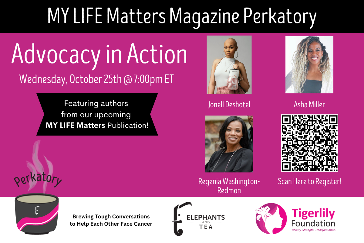 MY LIFE PERKATORY Advocacy in Action Email Banner QR code!